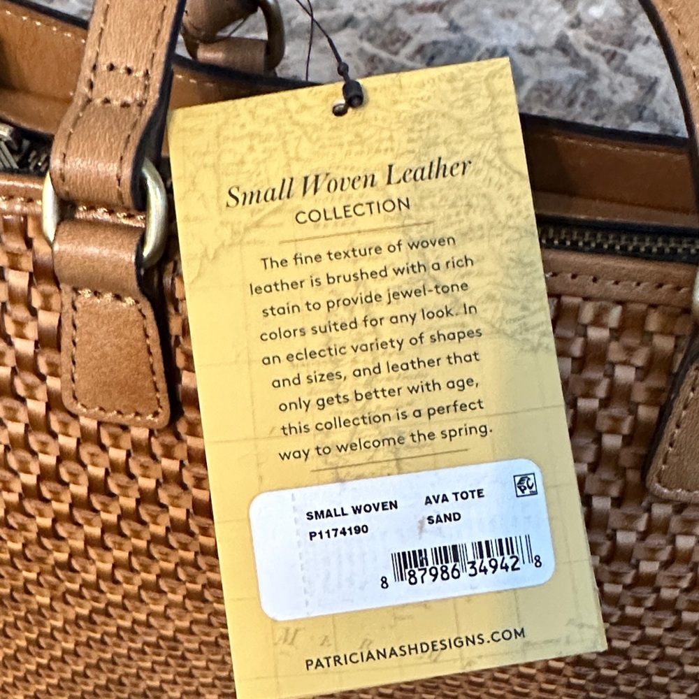 Patricia Nash Tan Woven Tote Bag - Picture 4 of 16